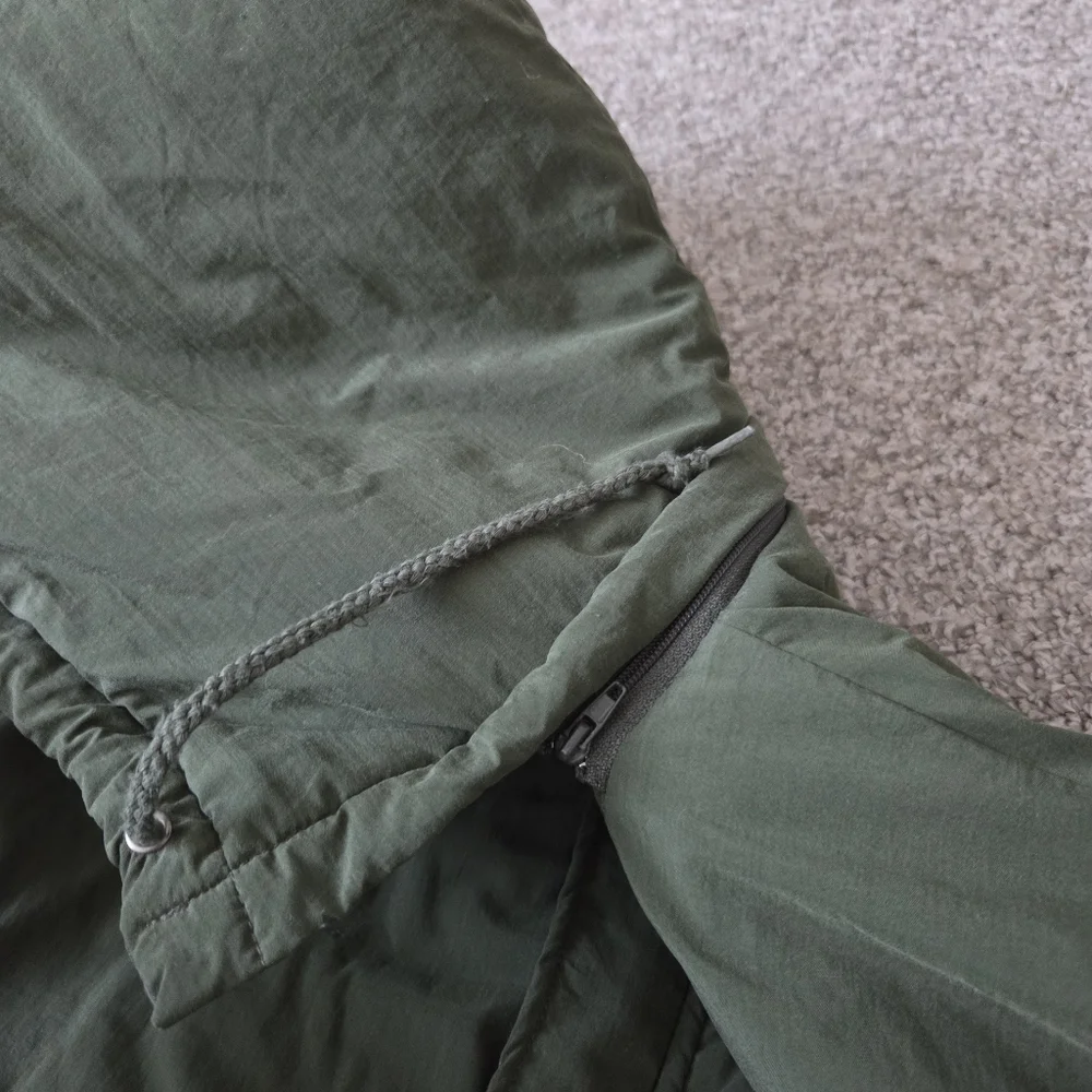 VTG 90s Reebok Full Length Long Puffer Jacket Quilted‎ Size XL Mens- Army Green